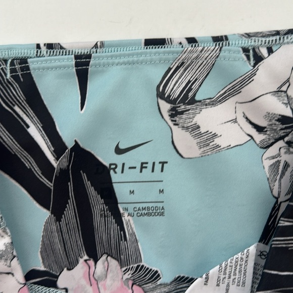 Nike Dri Fit Blue floral leggings Size M - Picture 11 of 16